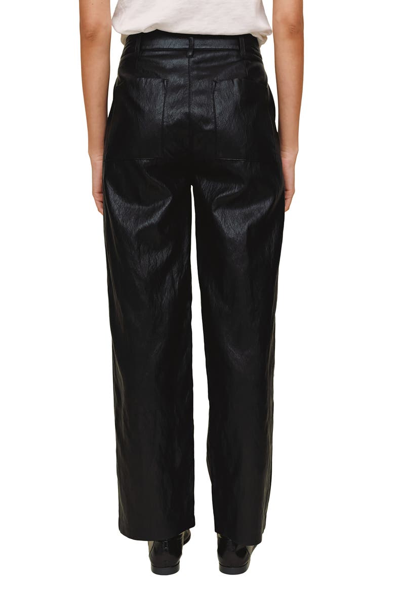 Bella Dahl High Waist Faux Leather Pants, Alternate, color, Black