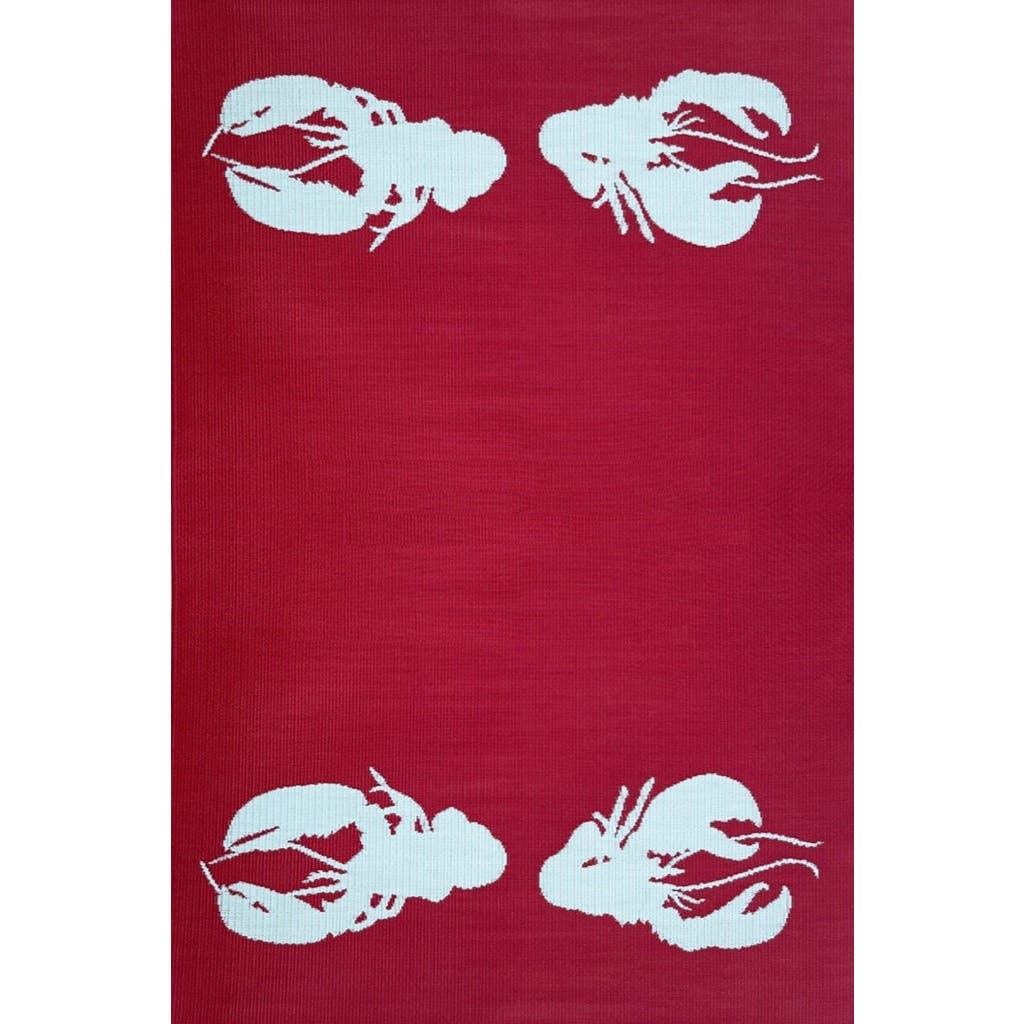 Mad Mats Four Lobster Red & Aqua In Multi