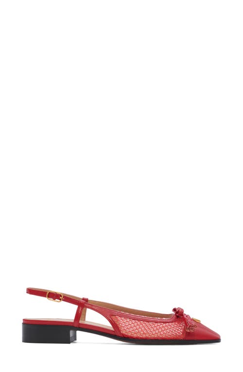 Valentino Garavani Valet Du Roi Slingback Ballet Flat In Red