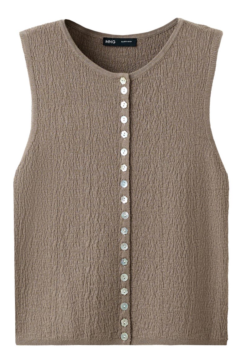 Contrast Button-Up Tank, Alternate, color, MEDIUM BROWN