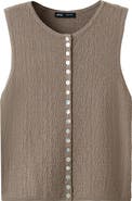 MANGO Contrast Button-Up Tank