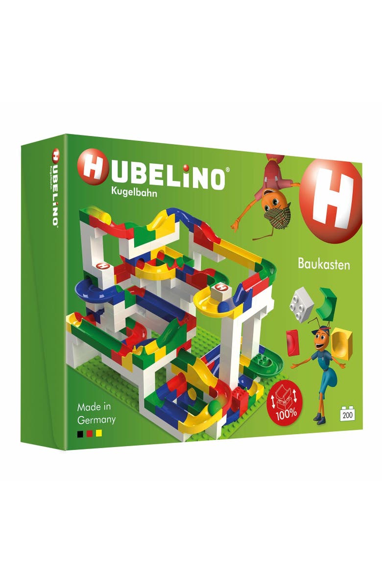 Hubelino Marble Run 200-Piece Big Building Set, STEM Toys for 4-8 Year Olds, Compatible Marble Maze and Ball Run, Made in Germany, Main, color, Multi