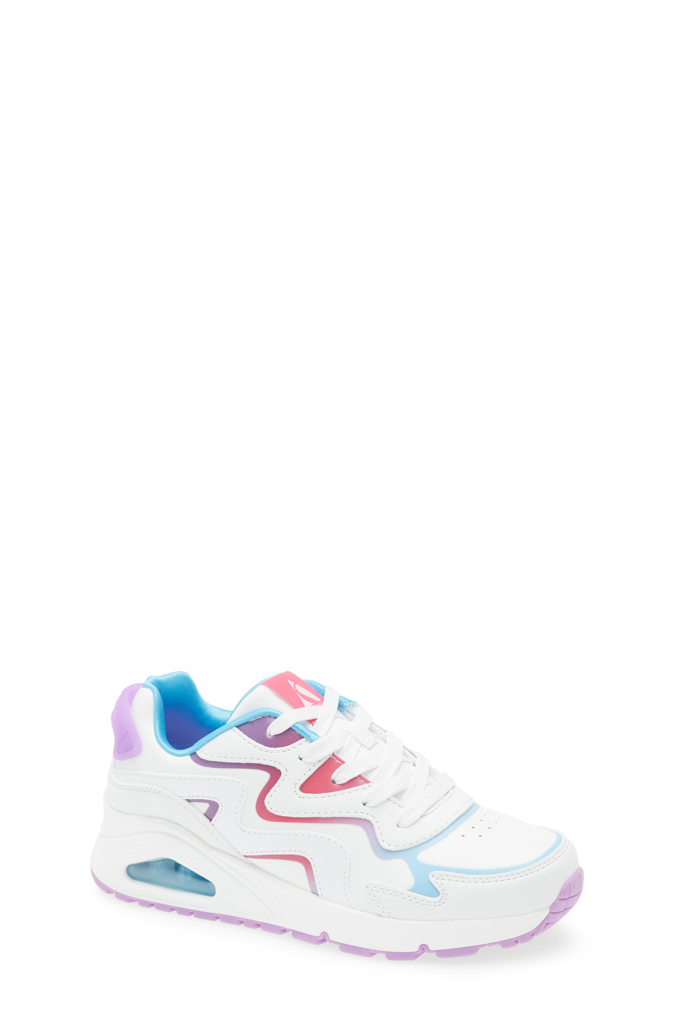 Kids' Uno Gen1 Sneaker, Main, color, WHITE SYNTHETIC/ MULTI TRIM