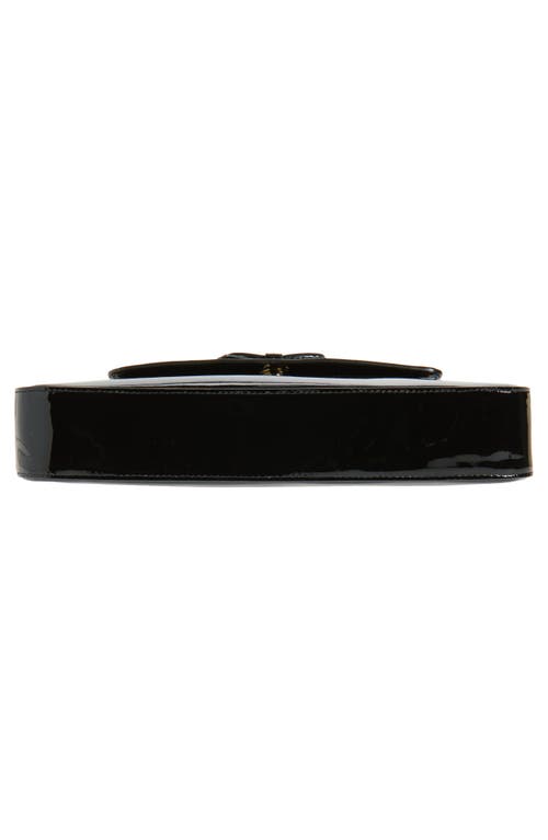 Reformation Noreen Patent Leather Shoulder Bag In Black Patent