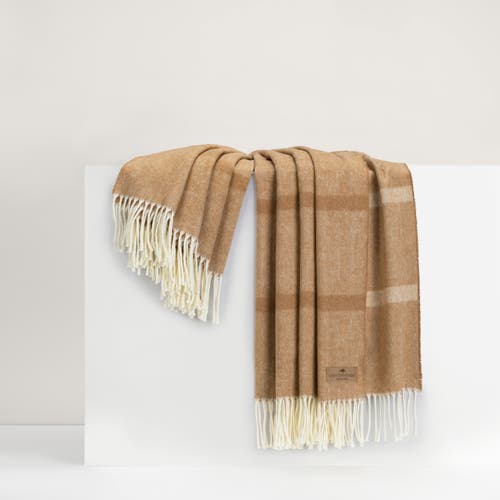 Lands Downunder Montauk Stripe Herringbone Throw In Brown
