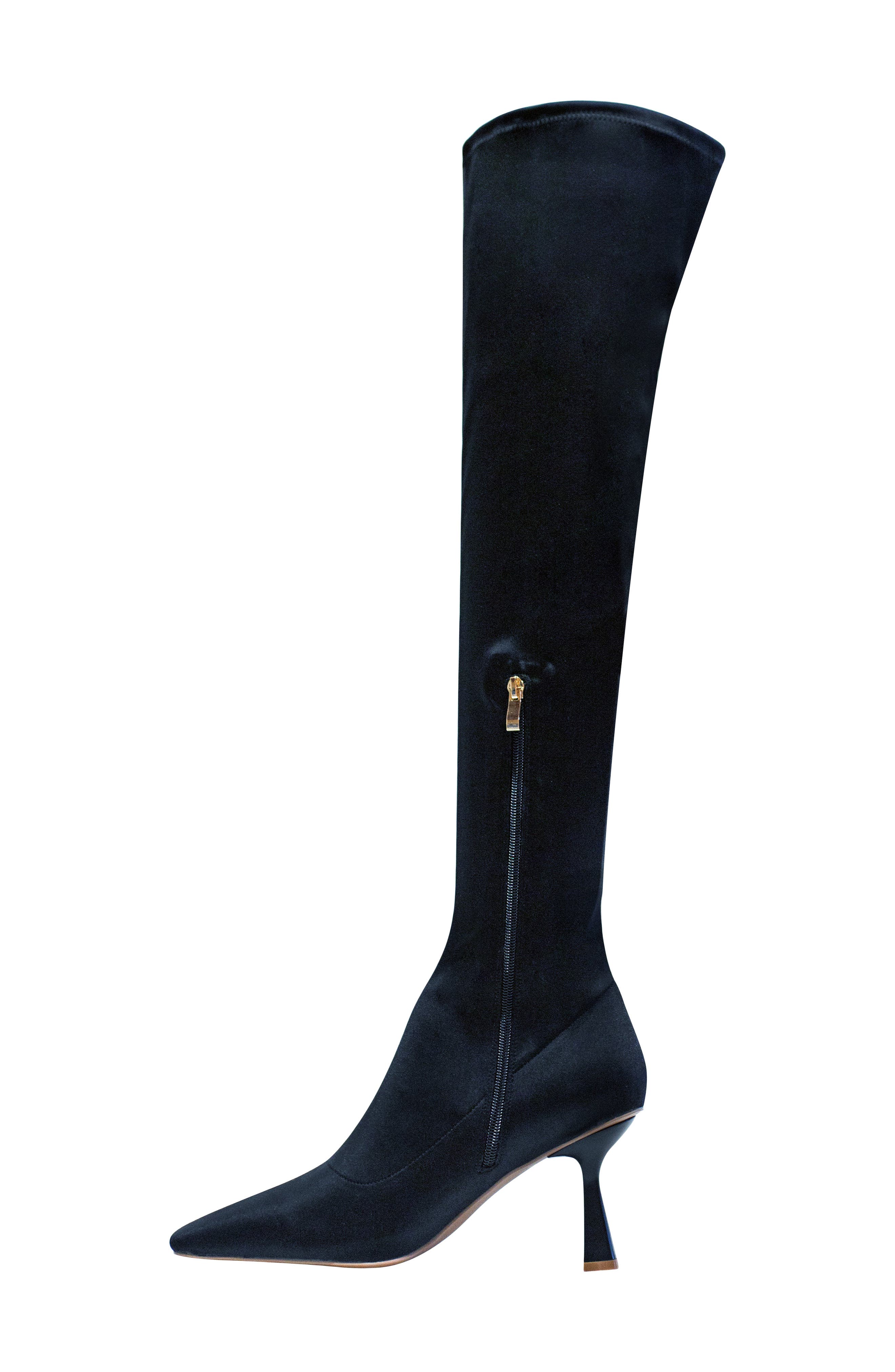 Fritz Over the Knee Boot, Alternate, color, BLACK