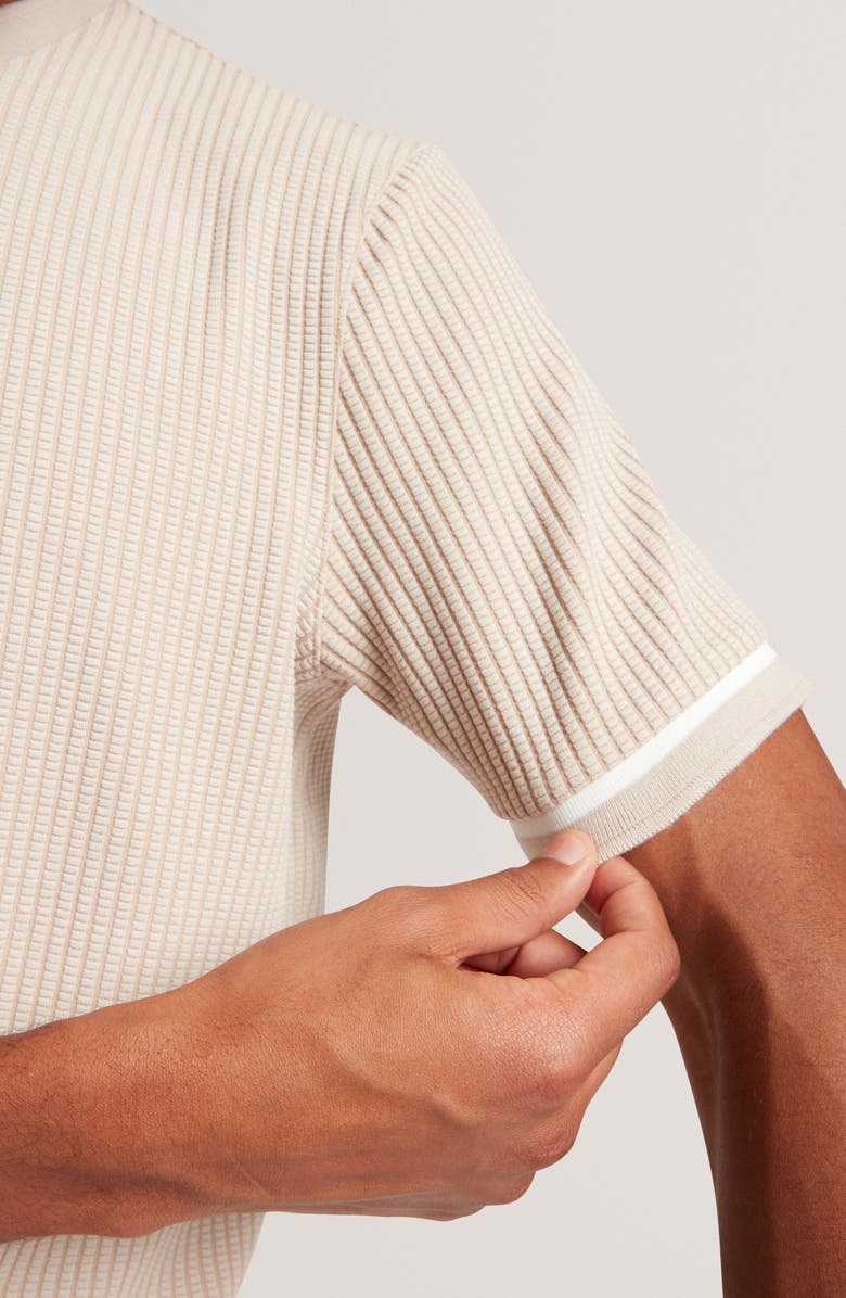 Ted Baker Ivanan Textured T-Shirt, Alternate, color, Taupe