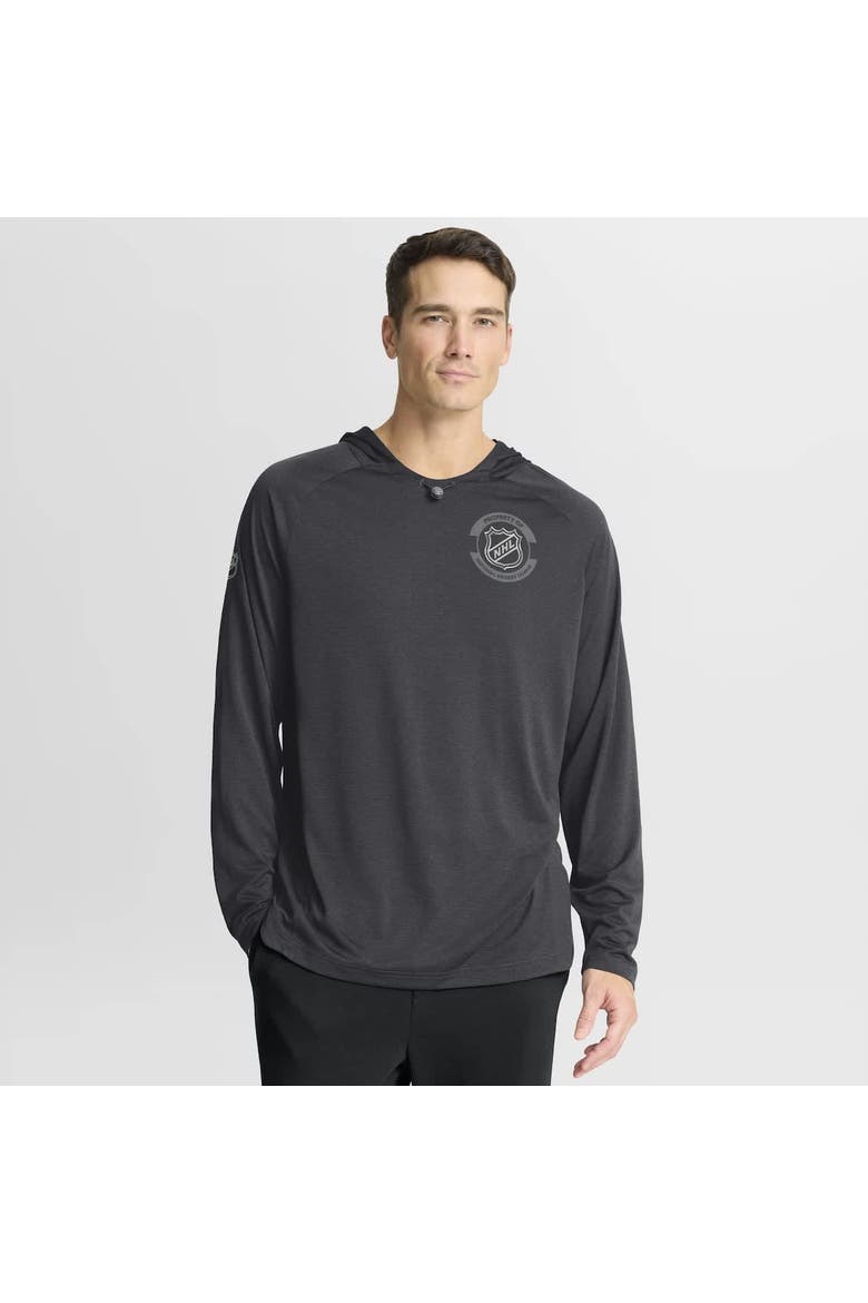 Men's Fanatics Charcoal NHL-Logo Authentic Pro Rink Raglan Hoodie, Alternate, color, Charcoal