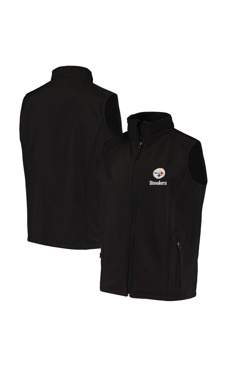 DUNBROOKE Men's Dunbrooke Black Pittsburgh Steelers Circle Archer Softshell Full-Zip Vest, Main, color, Black