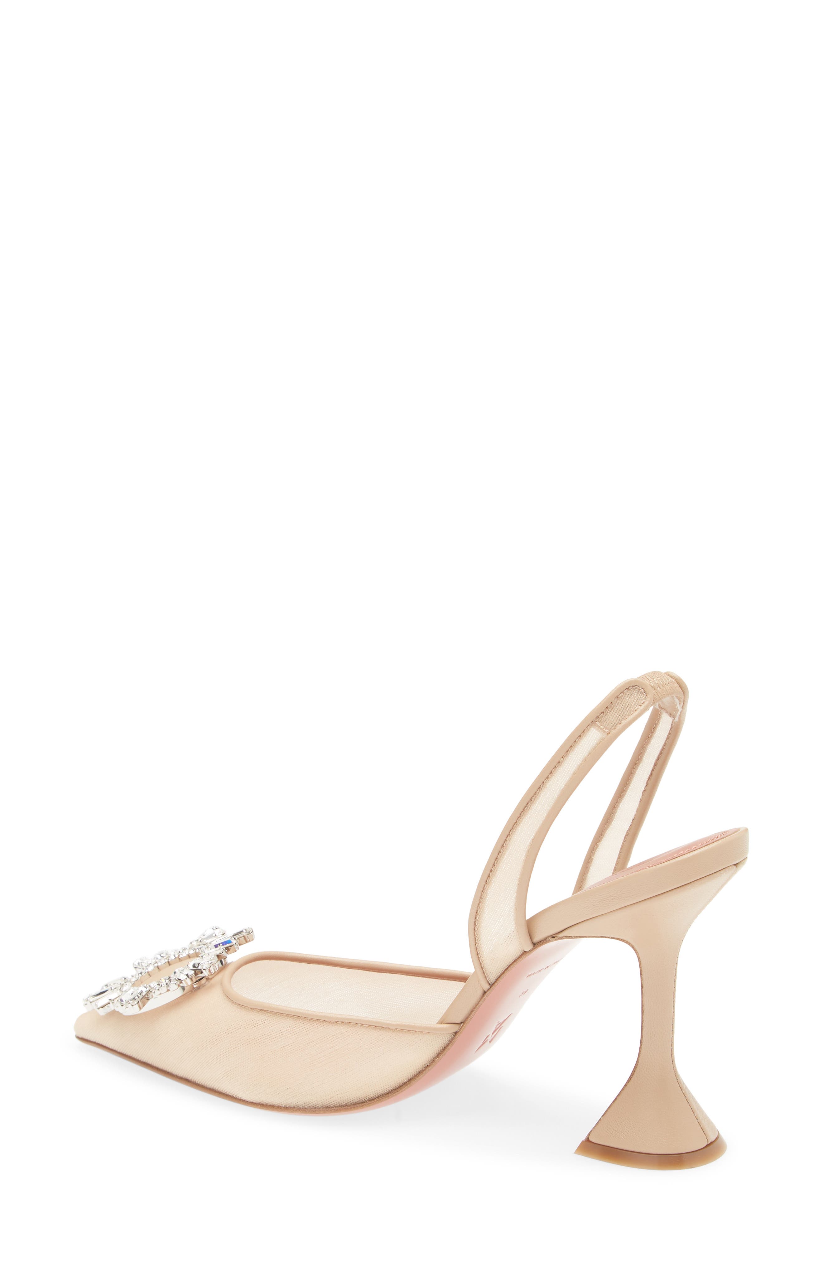 Amina Muaddi Begum Mesh Pointed Toe Slingback Pump, Alternate, color, 