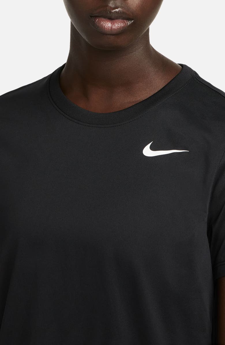 Nike Dri-FIT Crewneck T-Shirt, Alternate, color, 010 Black/White