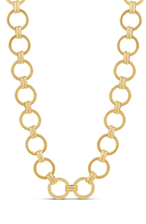 Round Link Statement Necklace