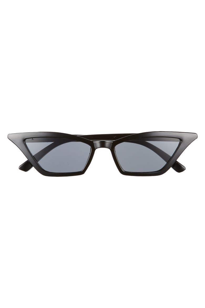 54mm Geometric Sunglasses, Alternate, color, BLACK