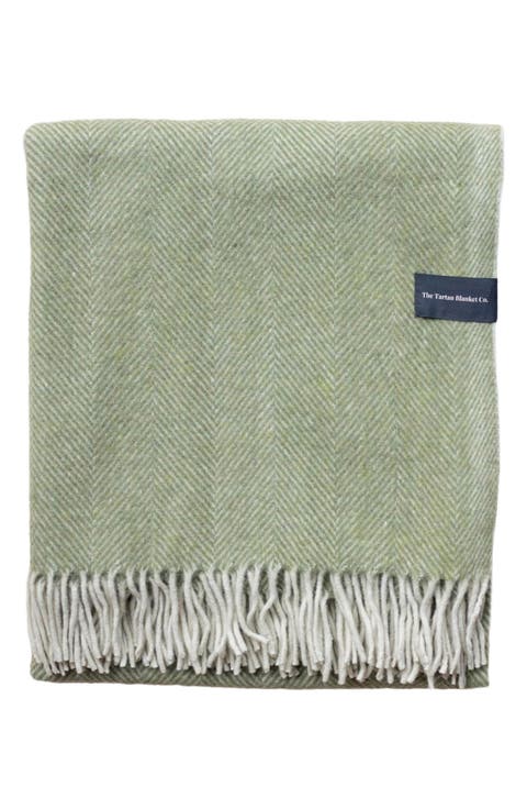 Recycled Wool Blend Throw Blanket