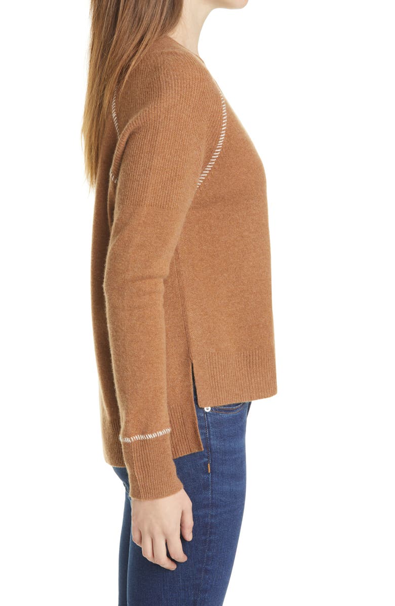 Veronica Beard Preta V-Neck Cashmere Sweater, Alternate, color, 