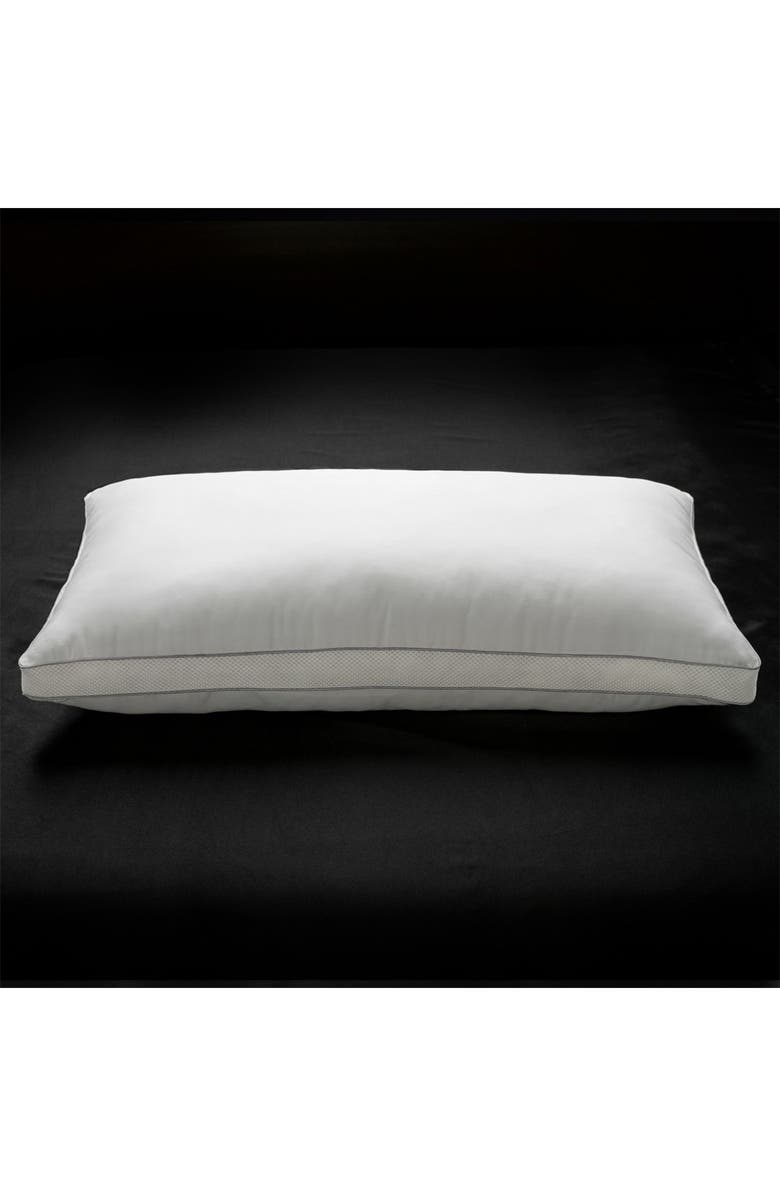 ELLA JAYNE HOME Memory Fiber Pillow Cotton Luxurious Mesh Gusseted All Sleeper Standard Pillow - 18.5"x24.5", Main, color, White