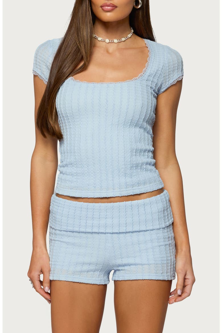 Iyara Knit Crop Top, Main, color, LIGHT-BLUE