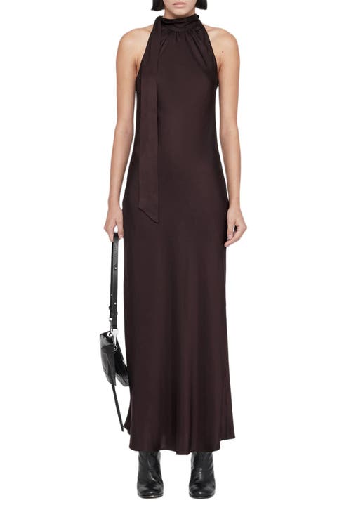 Beril Tie Neck Silk Blend Slipdress