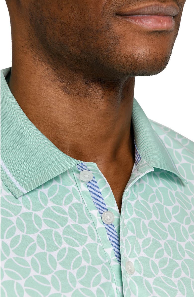 CONSTRUCT Slim Fit Tennis Ball Polo Short Sleeve Shirt, Alternate, color, Jade
