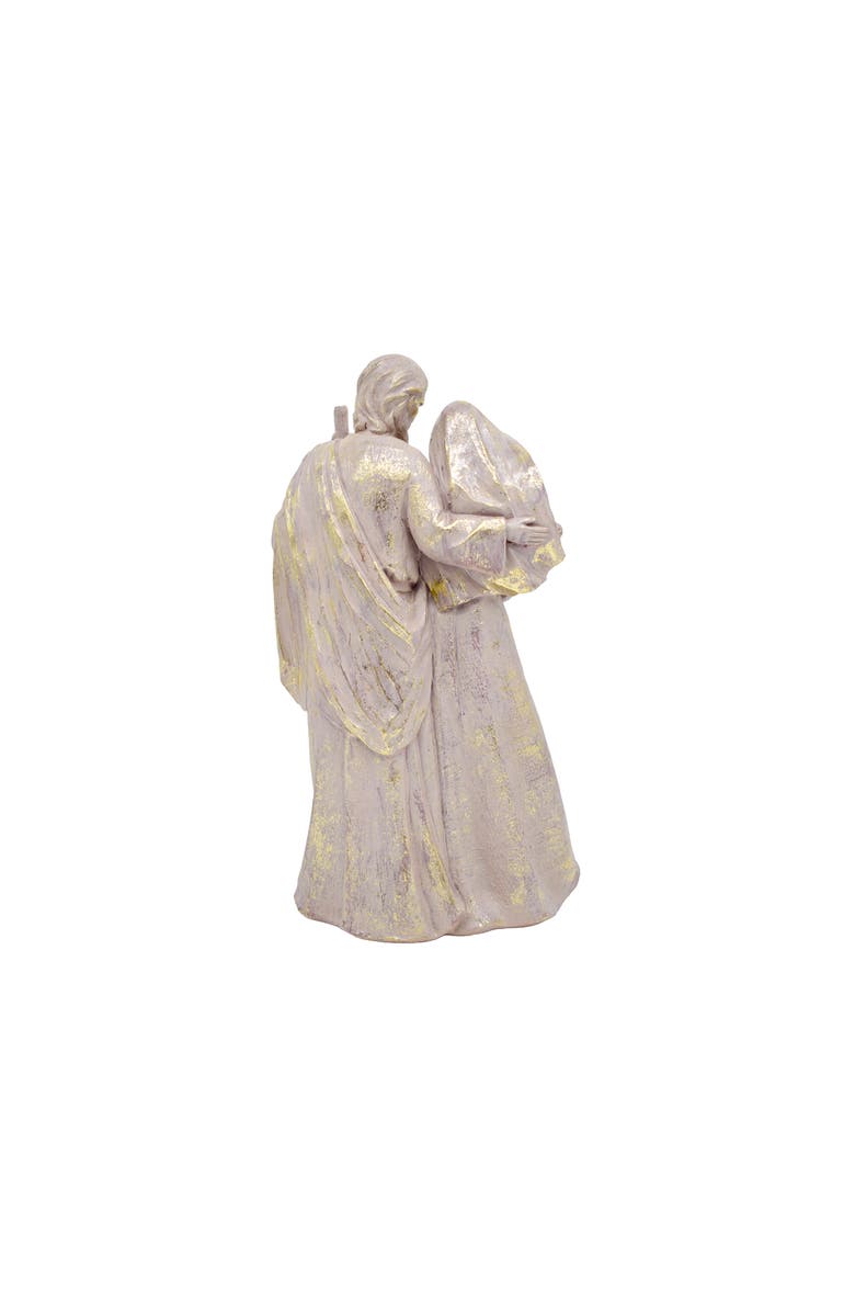 Transpac Gold Standing Holy Family Nativity Scene Figurines Decor, Alternate, color, Gold