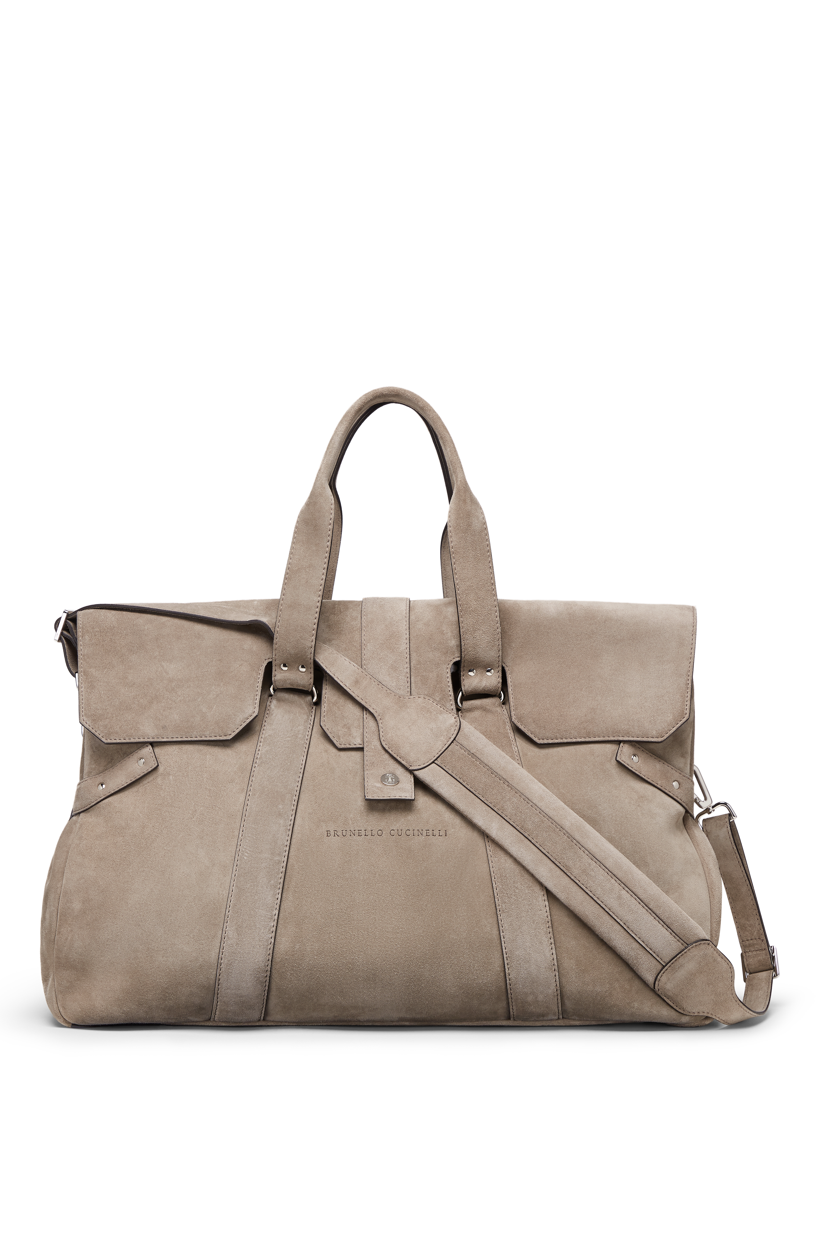 Brunello Cucinelli Suede Country Weekender bag, Main, color, 