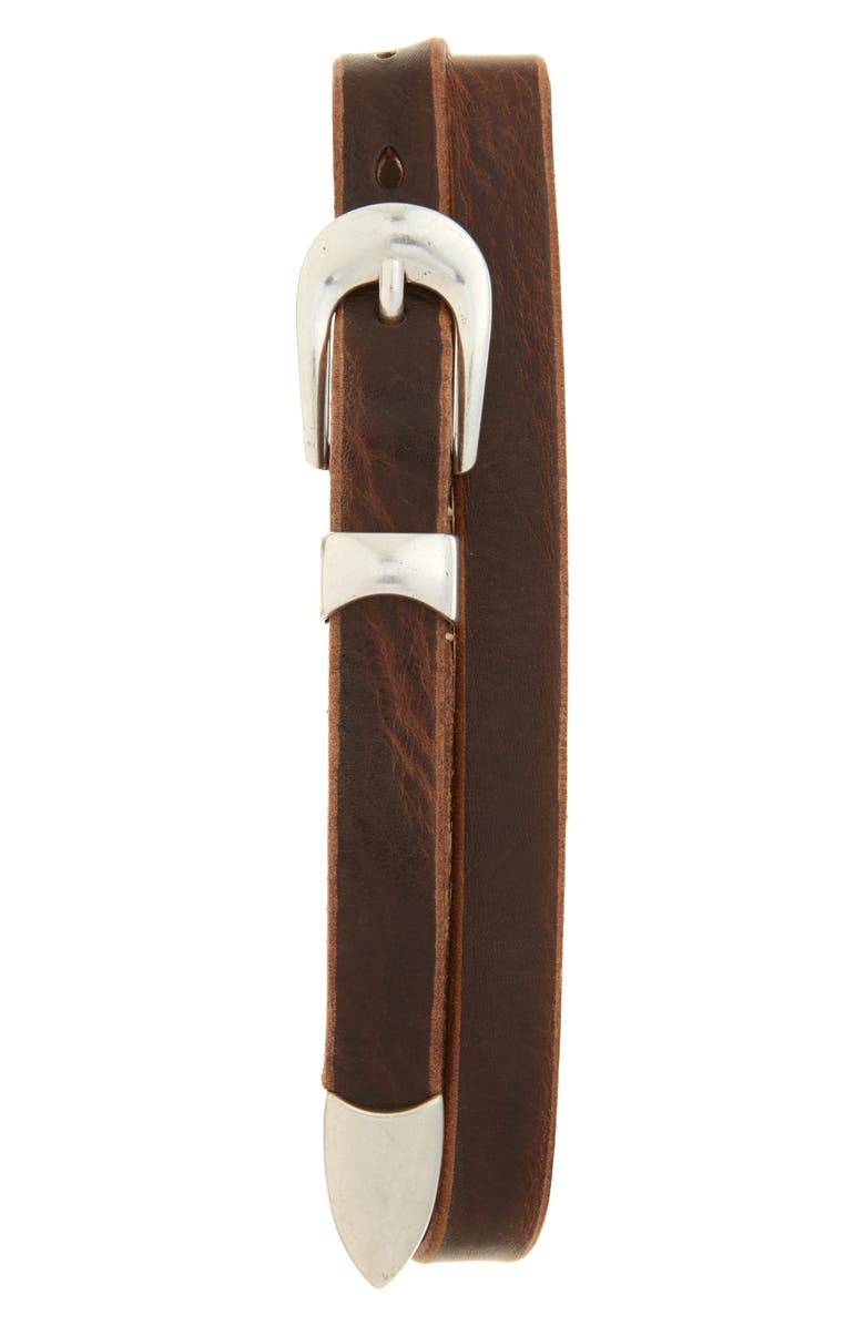 OUR LEGACY Leather Belt, Main, color, Brown Leather
