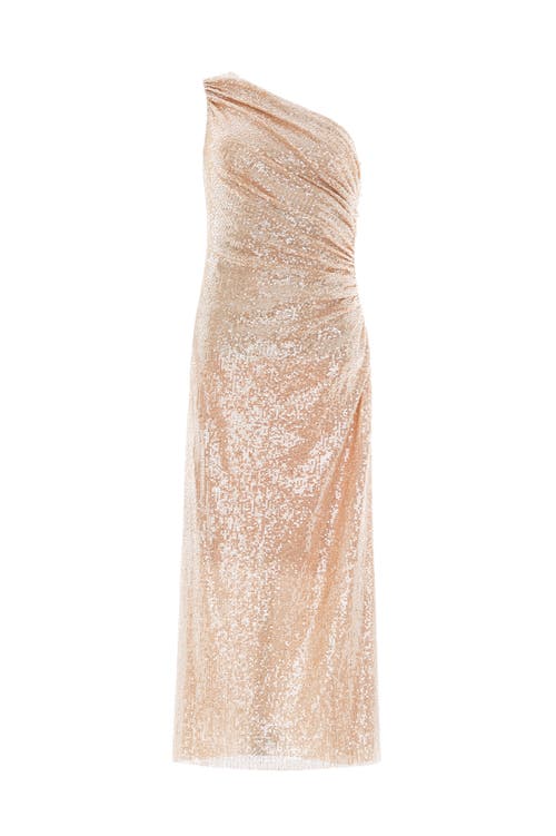 Needle & Thread Malia One-shoulder Ballerina Dress In Orange