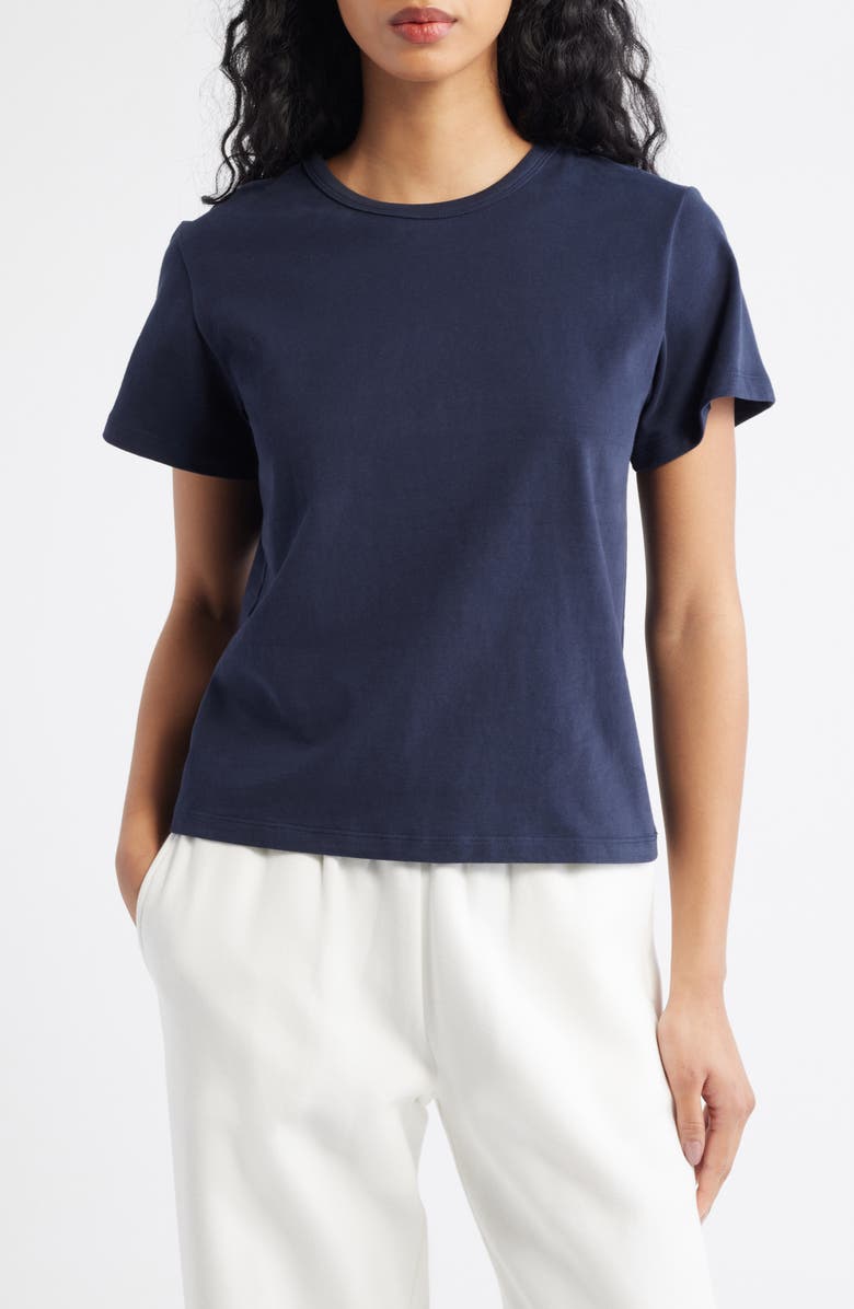 ARTLESS FOREVER Reese Oversize Cotton T-Shirt, Main, color, Navy