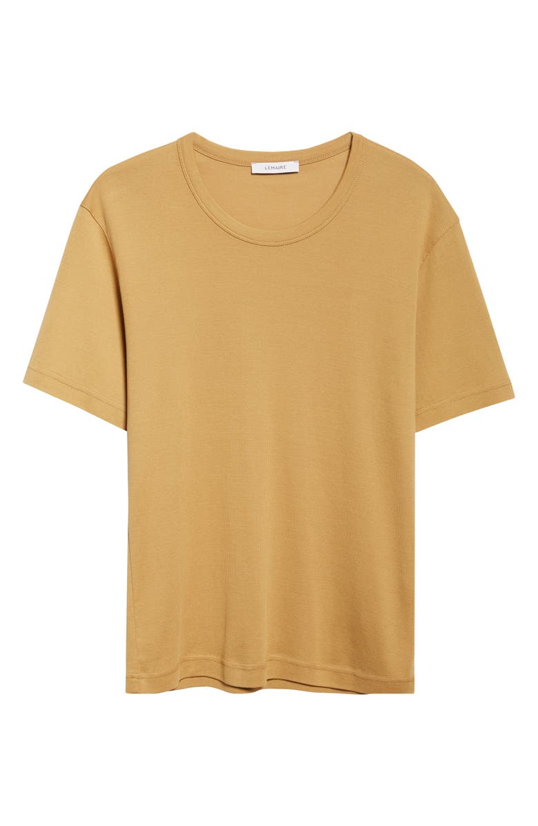 Lemaire Cotton Jersey Rib T-Shirt, Alternate, color, Ochre