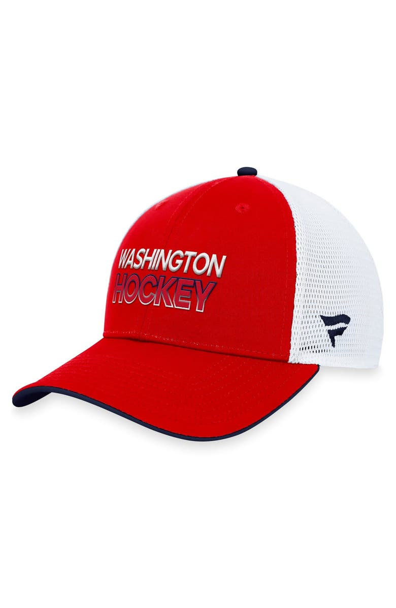 FANATICS Men's Fanatics Branded Red Washington Capitals Authentic Pro Rink Trucker Adjustable Hat, Alternate, color, Red