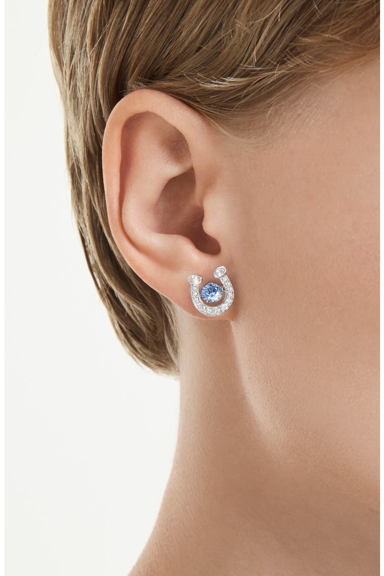 Symbolica Stud Earrings, Alternate, color, BLUE