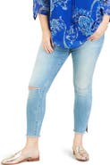 SLINK Jeans FRAY HEM SIDE VENT ANKLE JEAN