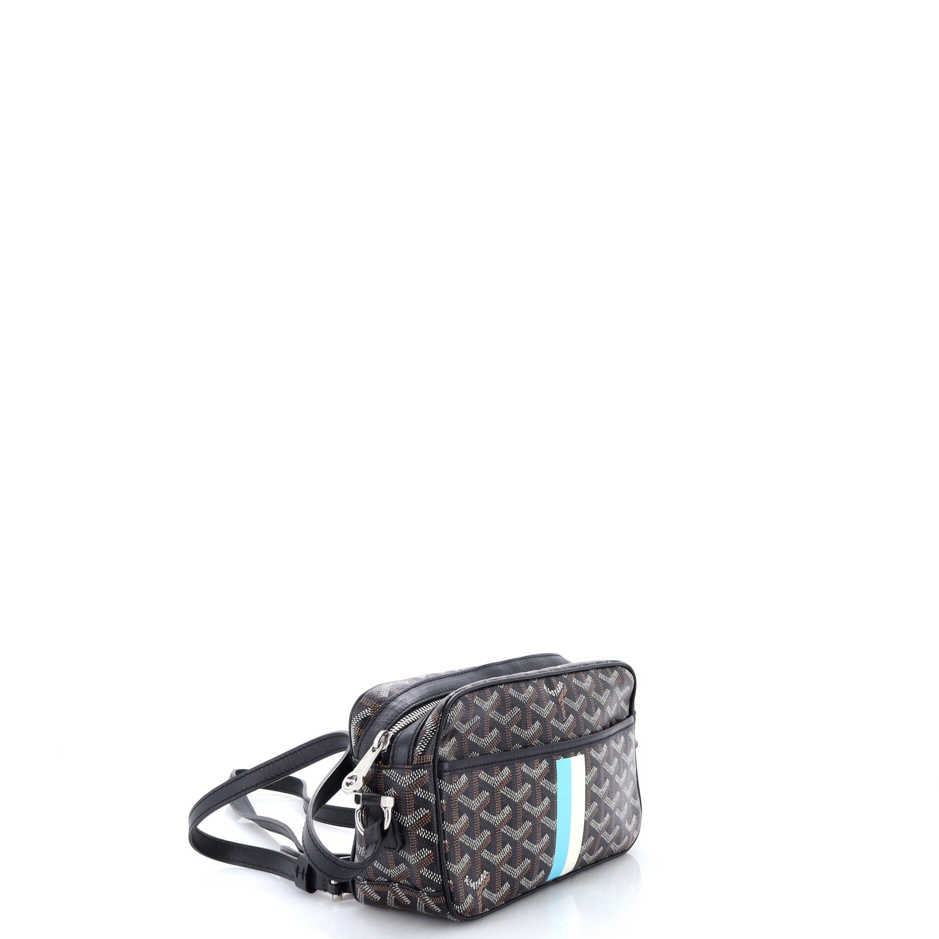 Cap Vert Bag Printed Coated Canvas, Alternate, color, Black