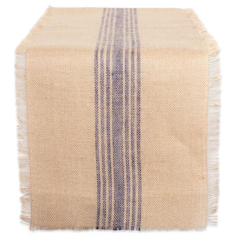 Middle Stripe Burlap Table Runner 14x72"