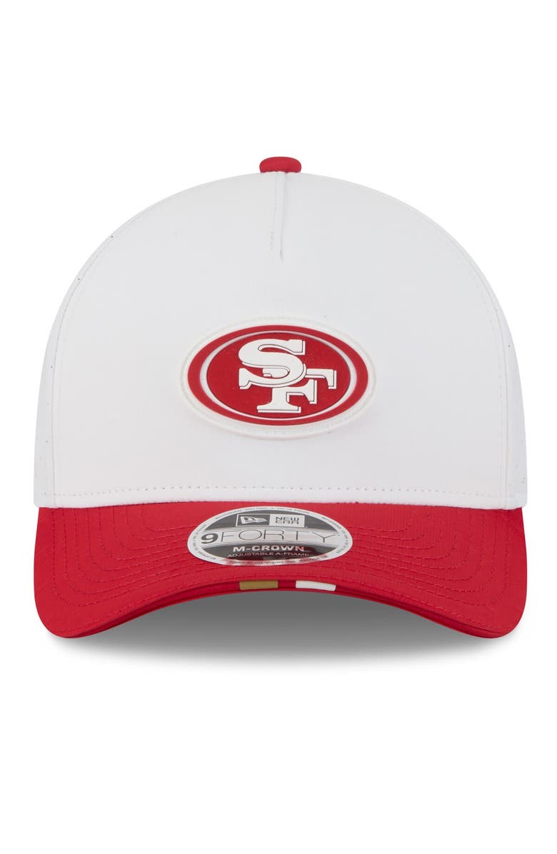 New Era Men's New Era White/Scarlet San Francisco 49ers 2025 NFL Training Camp A-Frame 9FORTY Adjustable Hat, Alternate, color, White