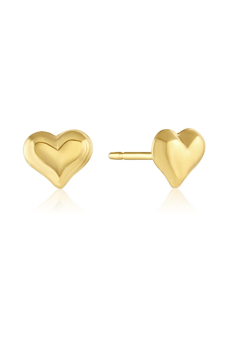 Heart Stud Earrings, Main, color, GOLD