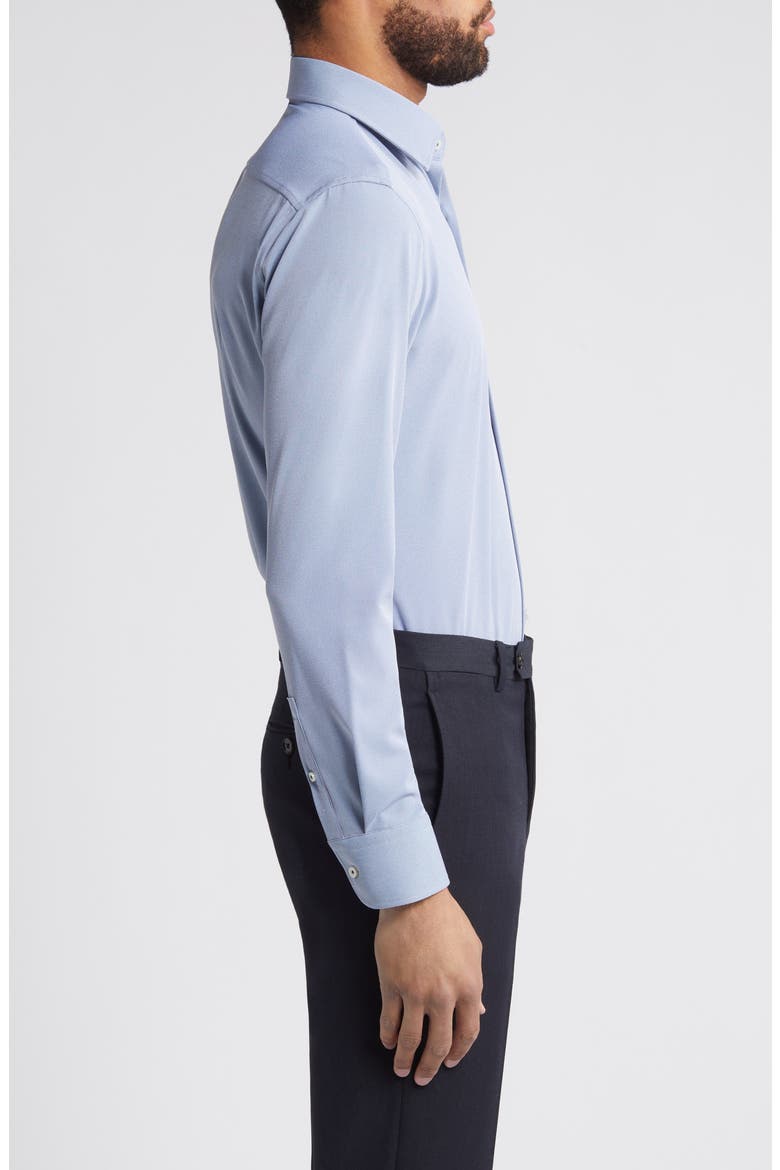 Hank Slim Fit Solid Stretch Dress Shirt, Alternate, color, NVY