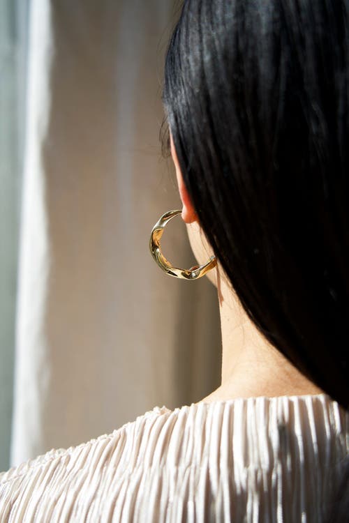 Odette New York Fender Hoop Earrings In Brass