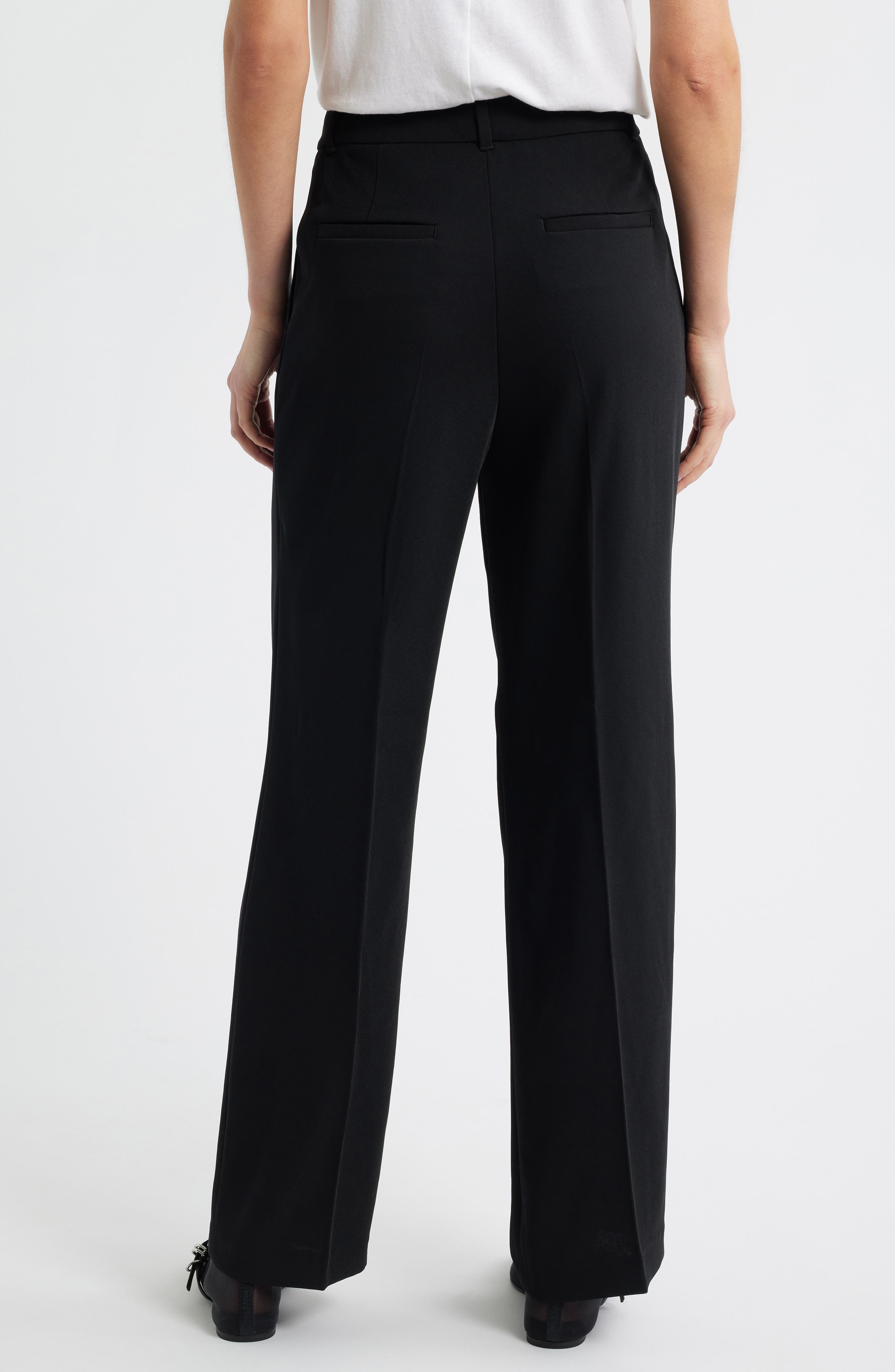 Pleated Straight Leg Pants - image 2