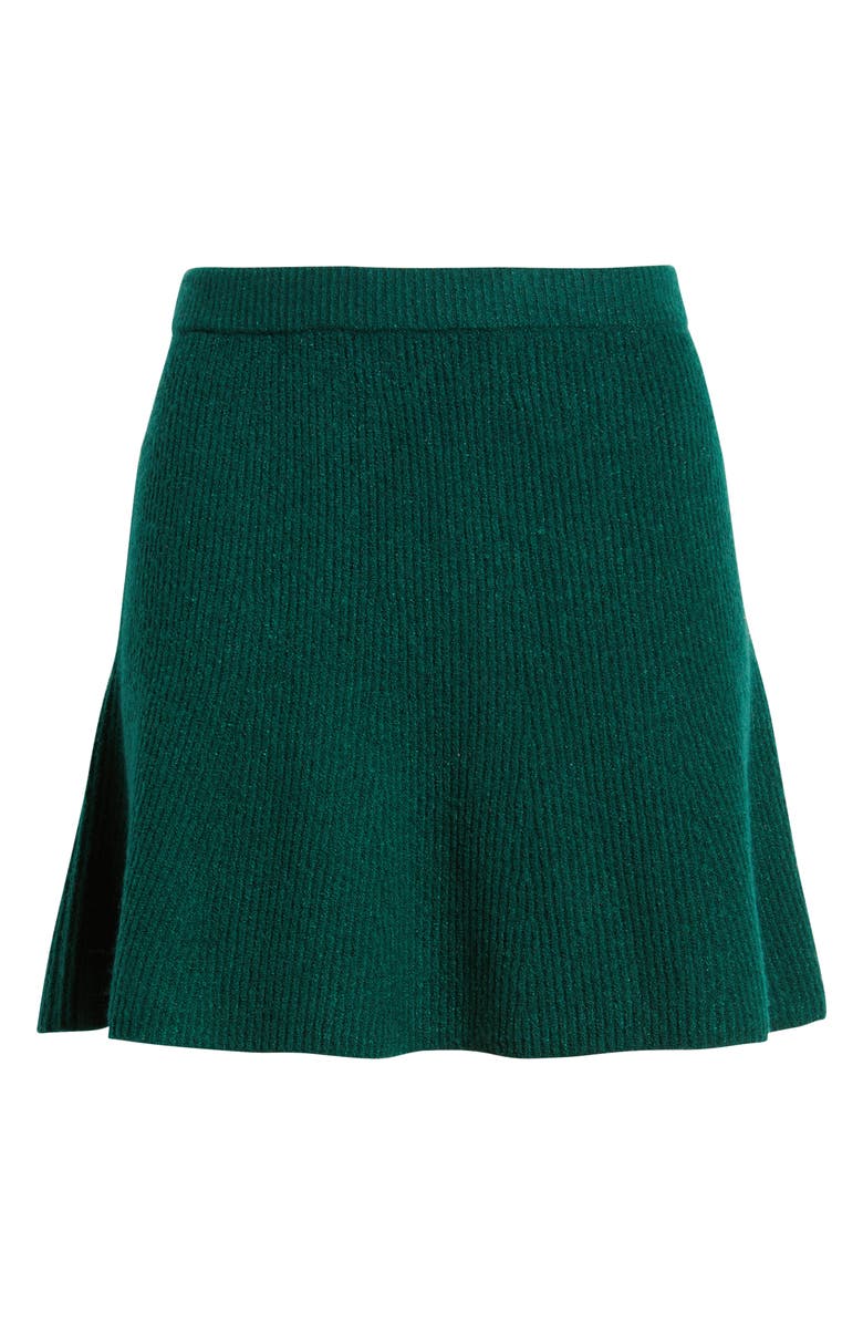 French Connection Vhari Sweater Miniskirt, Alternate, color, Evergreen