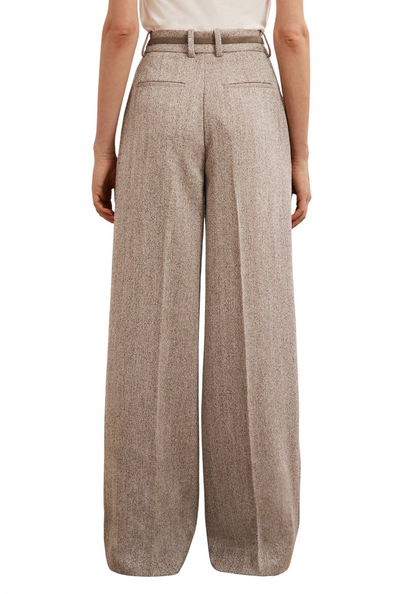 Isla Herringbone Wide Leg Pants, Alternate, color, GREY