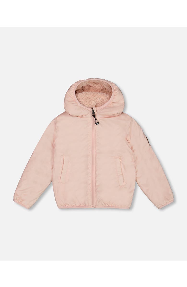 Deux par Deux Girl's Reversible Plush Jacket Pink, Alternate, color, 