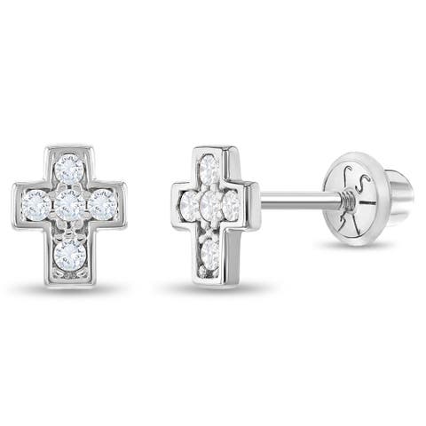 14k Petite Jeweled Cross