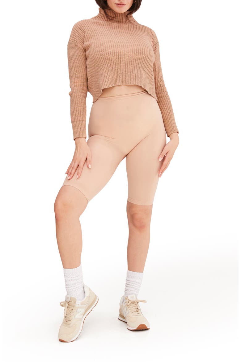 Seamless Forming Bike Shorts, Main, color, Nude