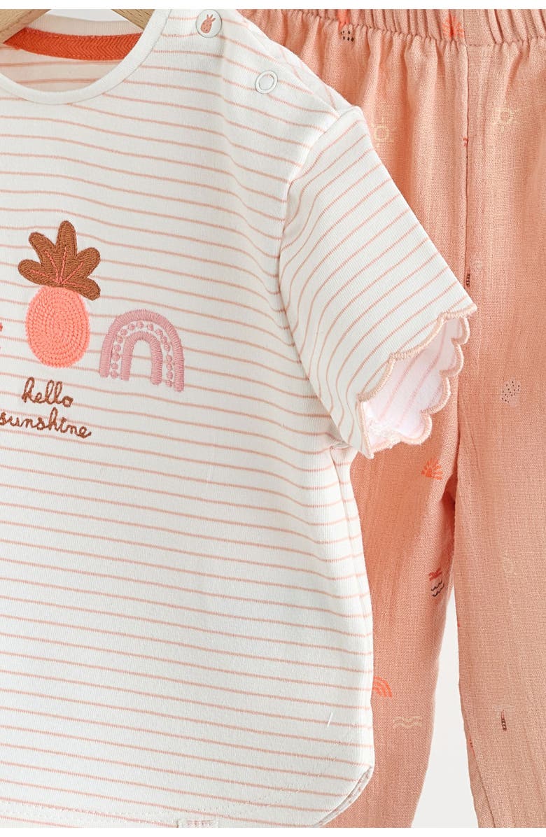 NEXT Hello Sunshine T-Shirt & Pants Set, Alternate, color, Neutral