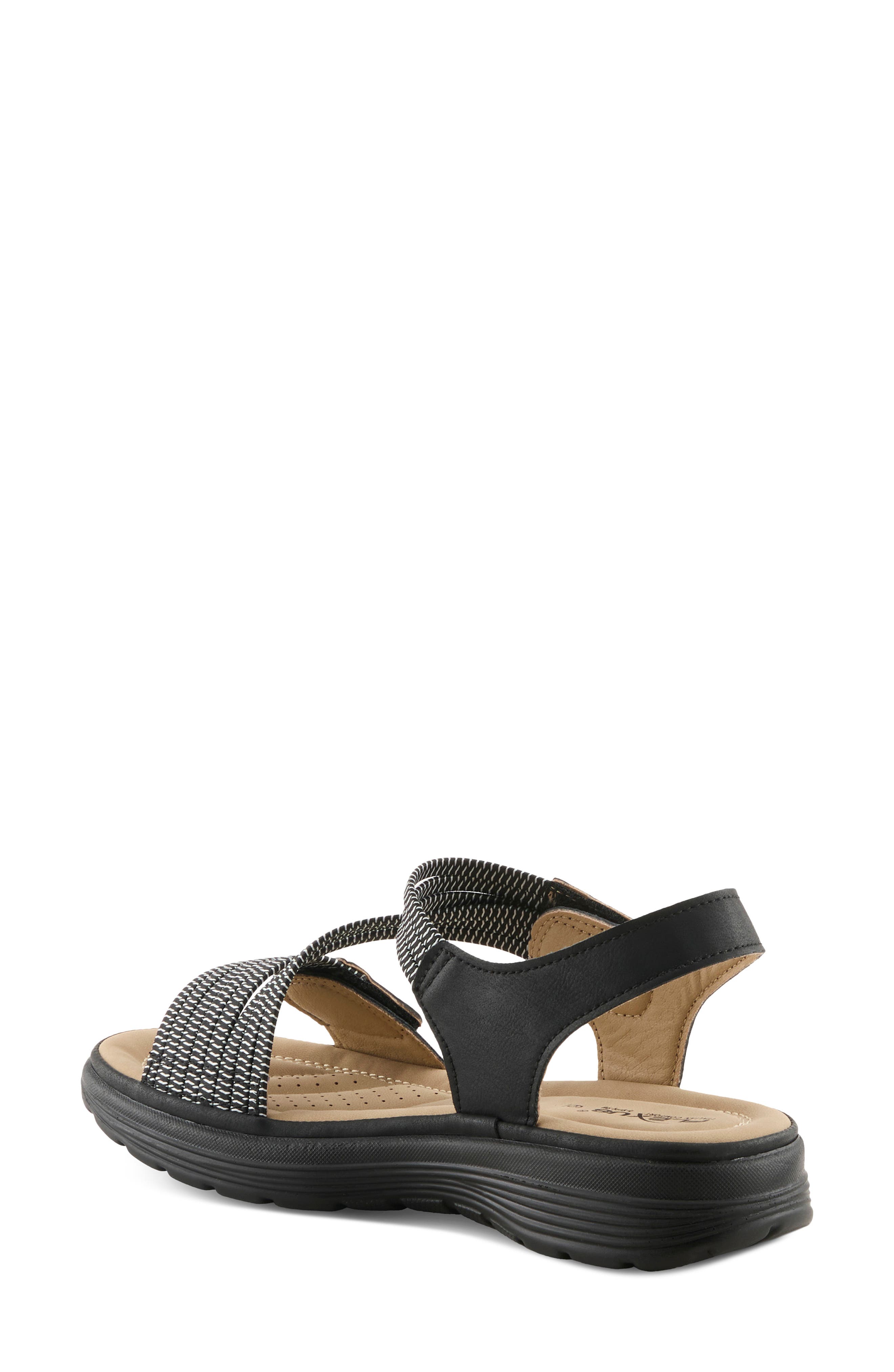 Flexus by Spring Step Abie Platform Sandal, Alternate, color, Black