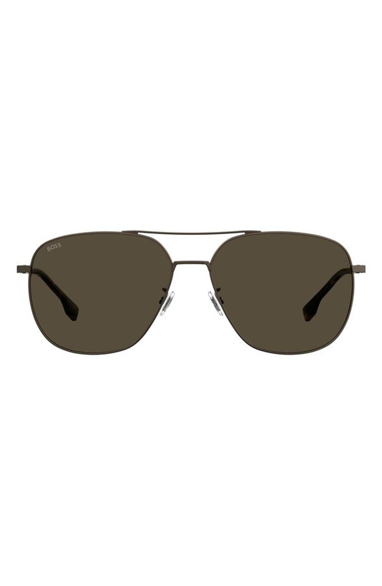 BOSS 62mm Navigator Sunglasses, Main, color, 