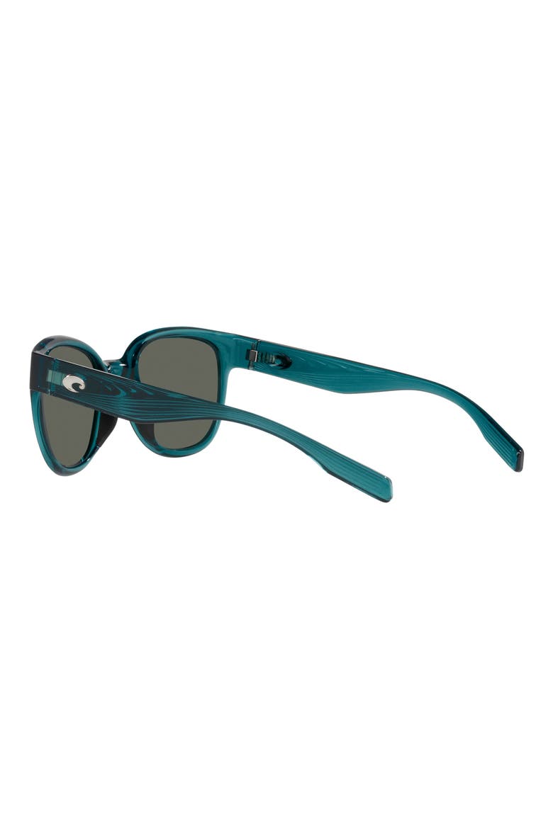 Salina 53mm Polarized Rectangular Sunglasses, Alternate, color, TEAL