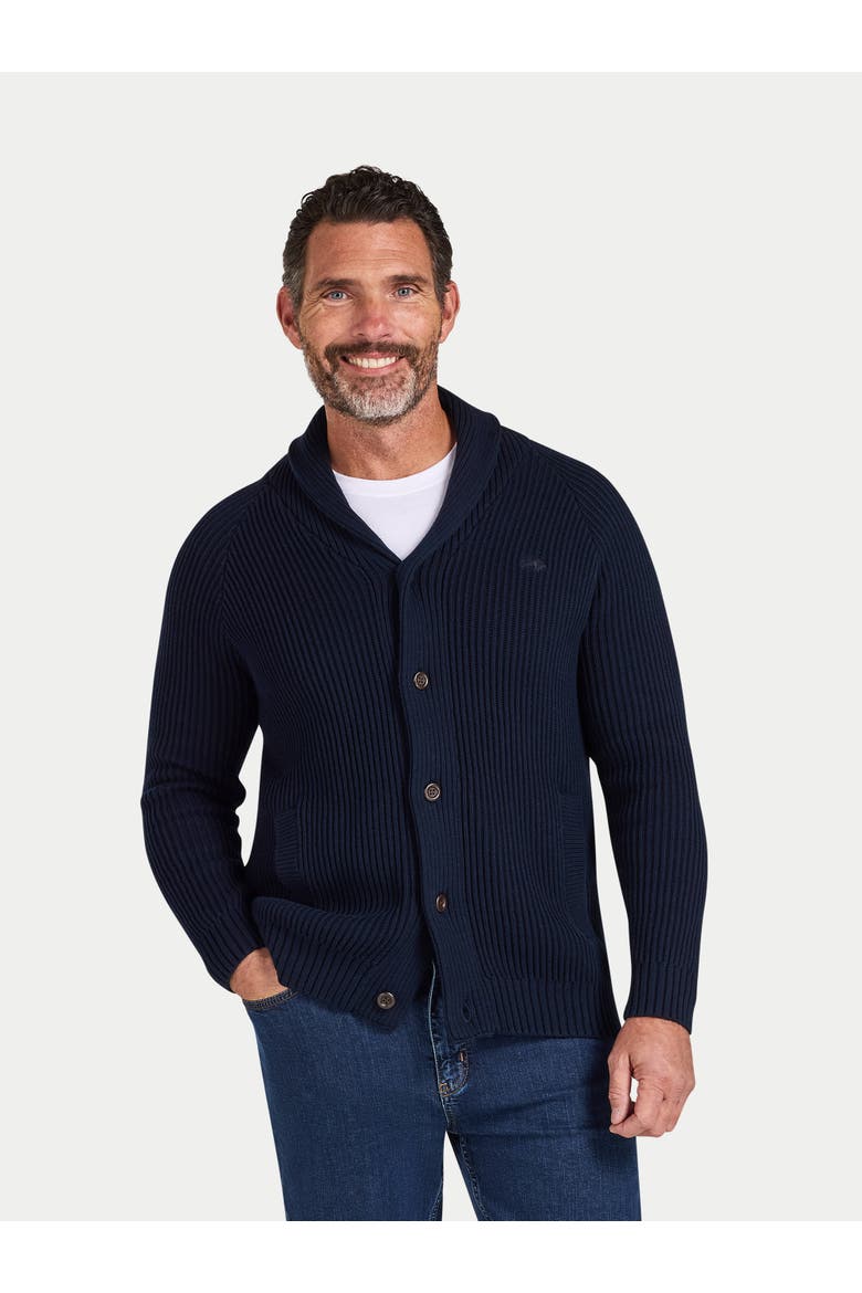 Button Up Shawl Cardigan, Alternate, color, Navy