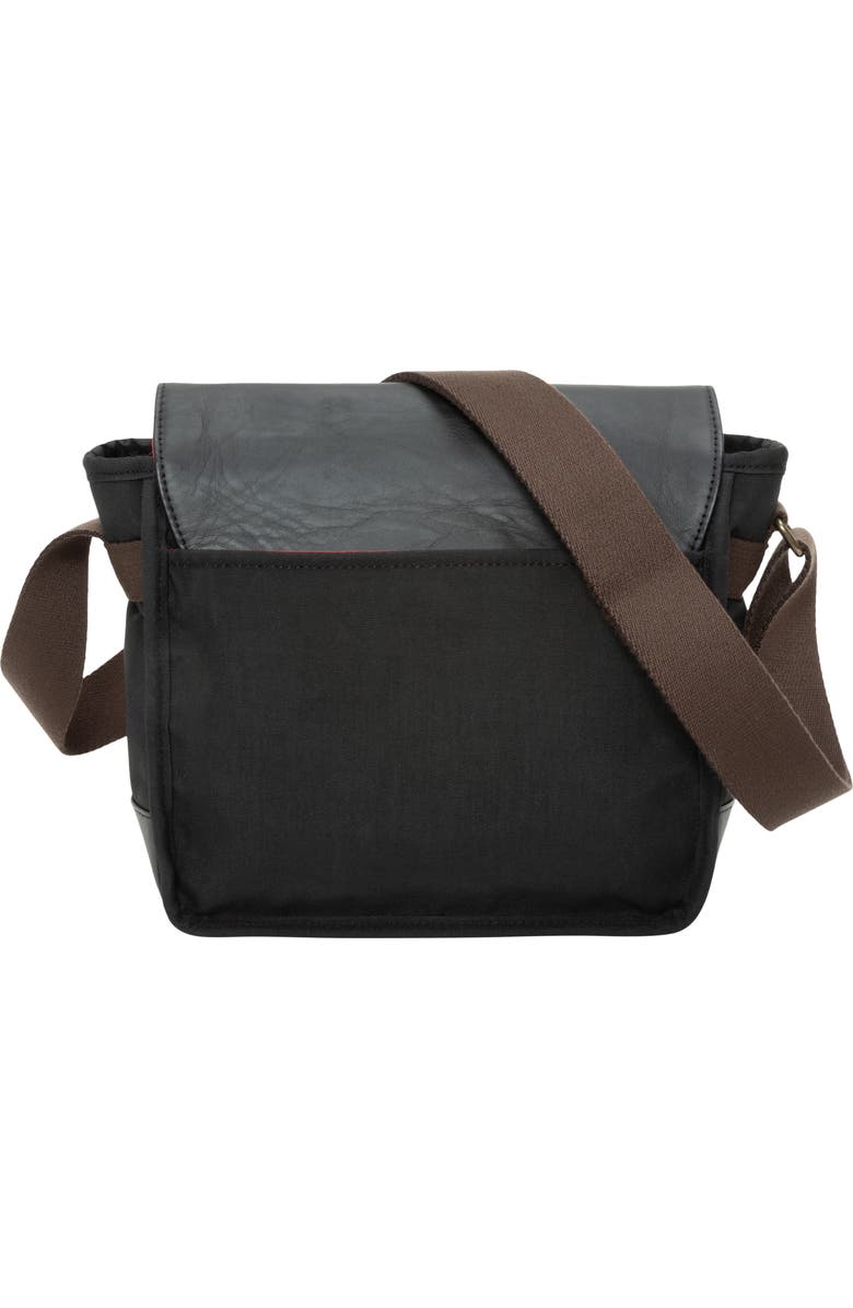 Token Waxed Nylon Rockefeller Crossbody Bag, Alternate, color, Black